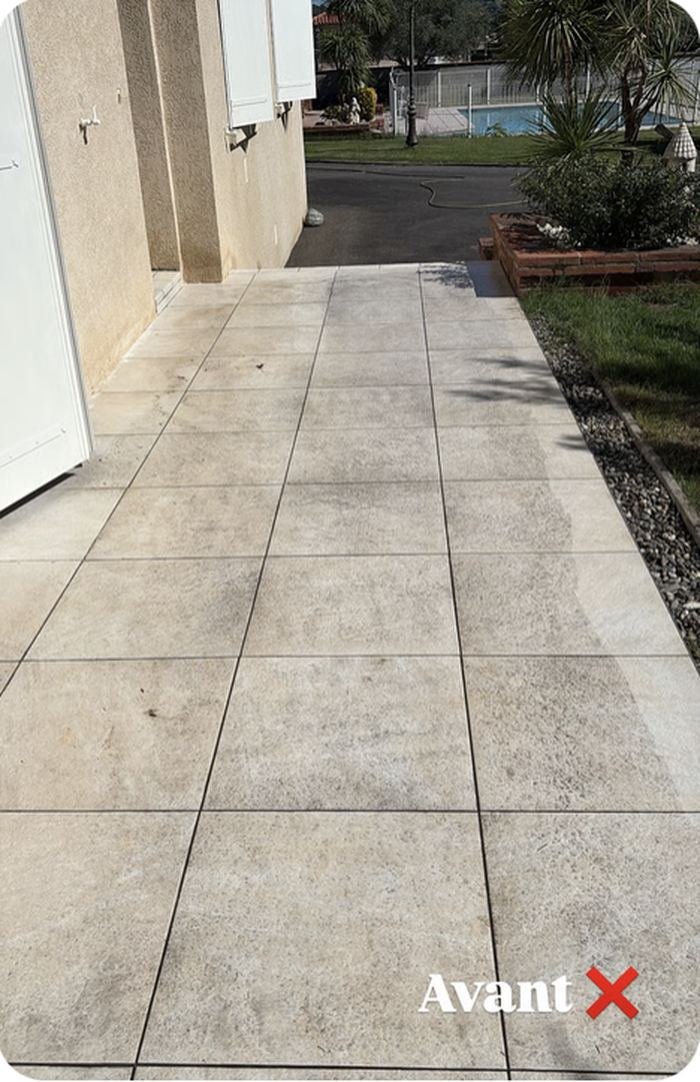 Avant nettoyage terrasse
